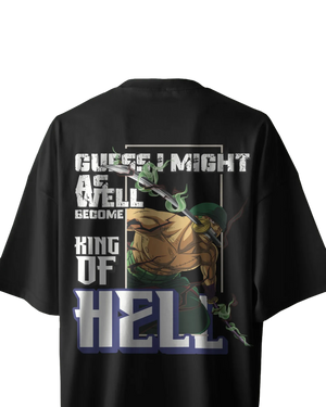 Zoro King of Hell - One Piece Terry Oversized Tee
