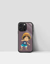 Playful Baby Luffy - One Piece Pro IPhone Glass Case
