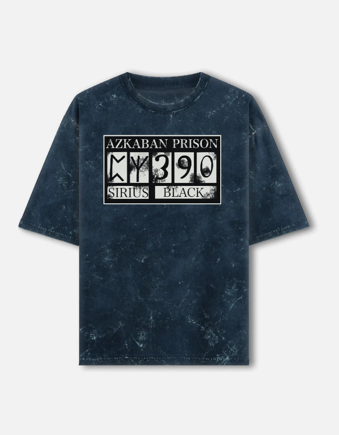 Azkaban Prison Sirius Black - Classic Acid Washed Oversized Tee