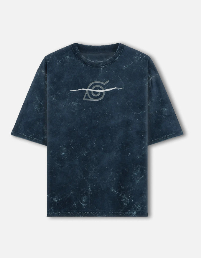 Rogue Shinobi - Naruto Acid Washed Oversized Tee