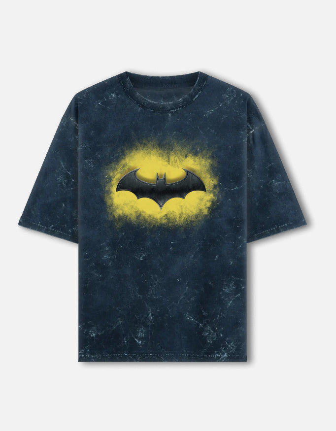 Dark Knight - DC Acid Washed Oversized Tee