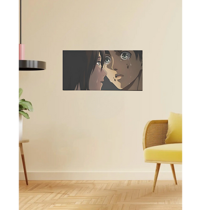 Eren and Mikasa - Attack on Titan Long Poster