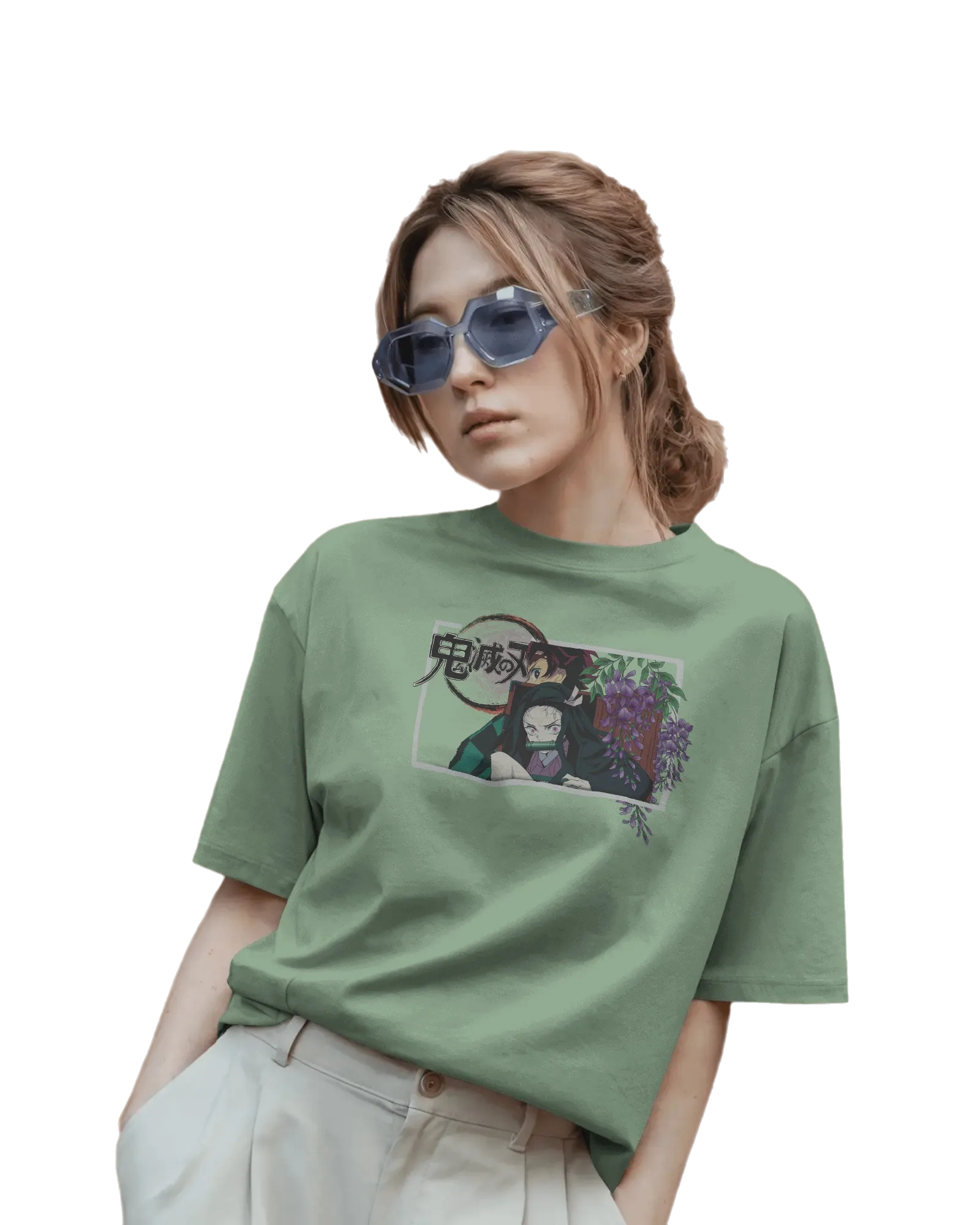 Kamado Duo - Demon Slayer Terry Oversized Tee
