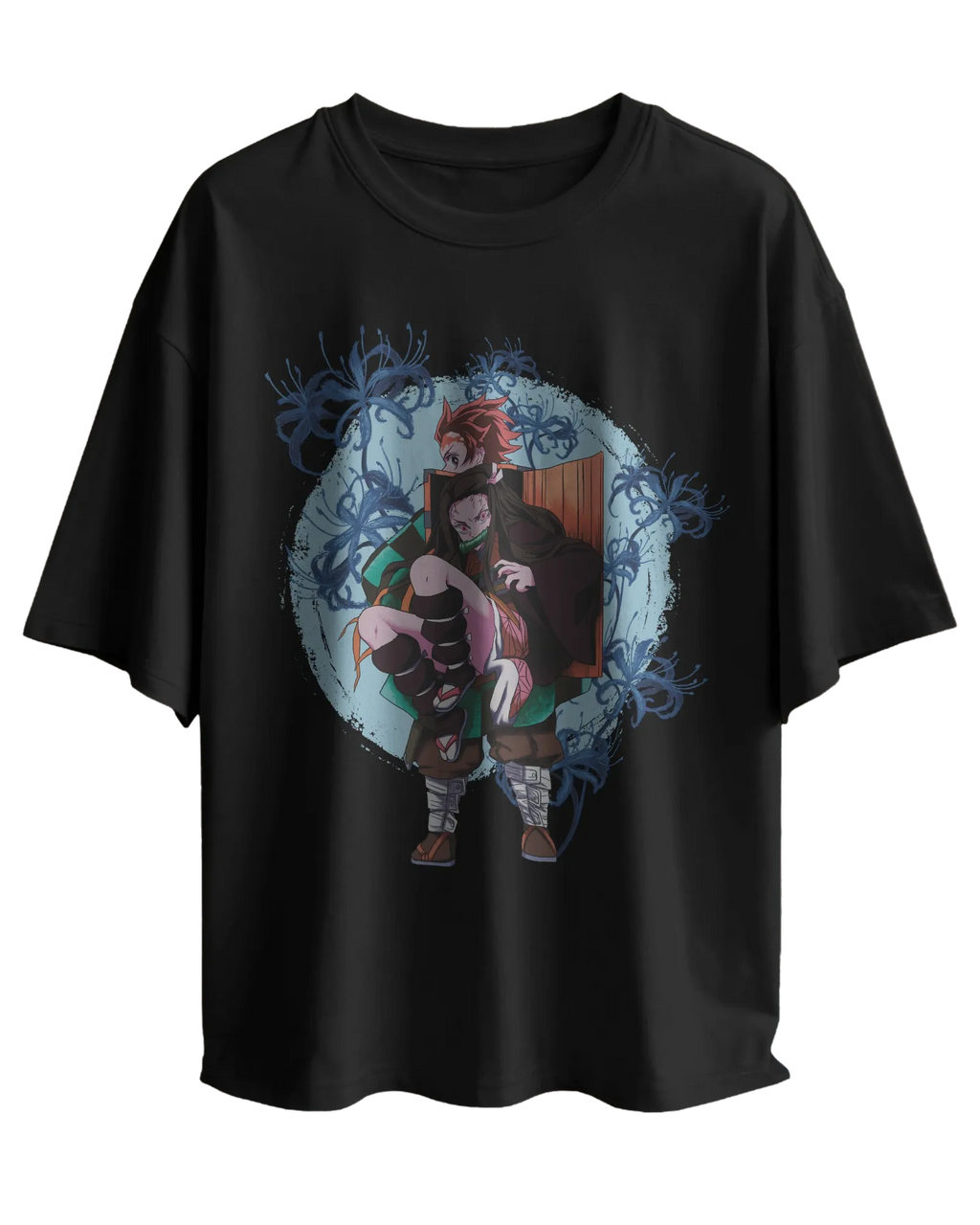 Tajiro and Nezuko - Demon Slayer Terry Oversized Tee