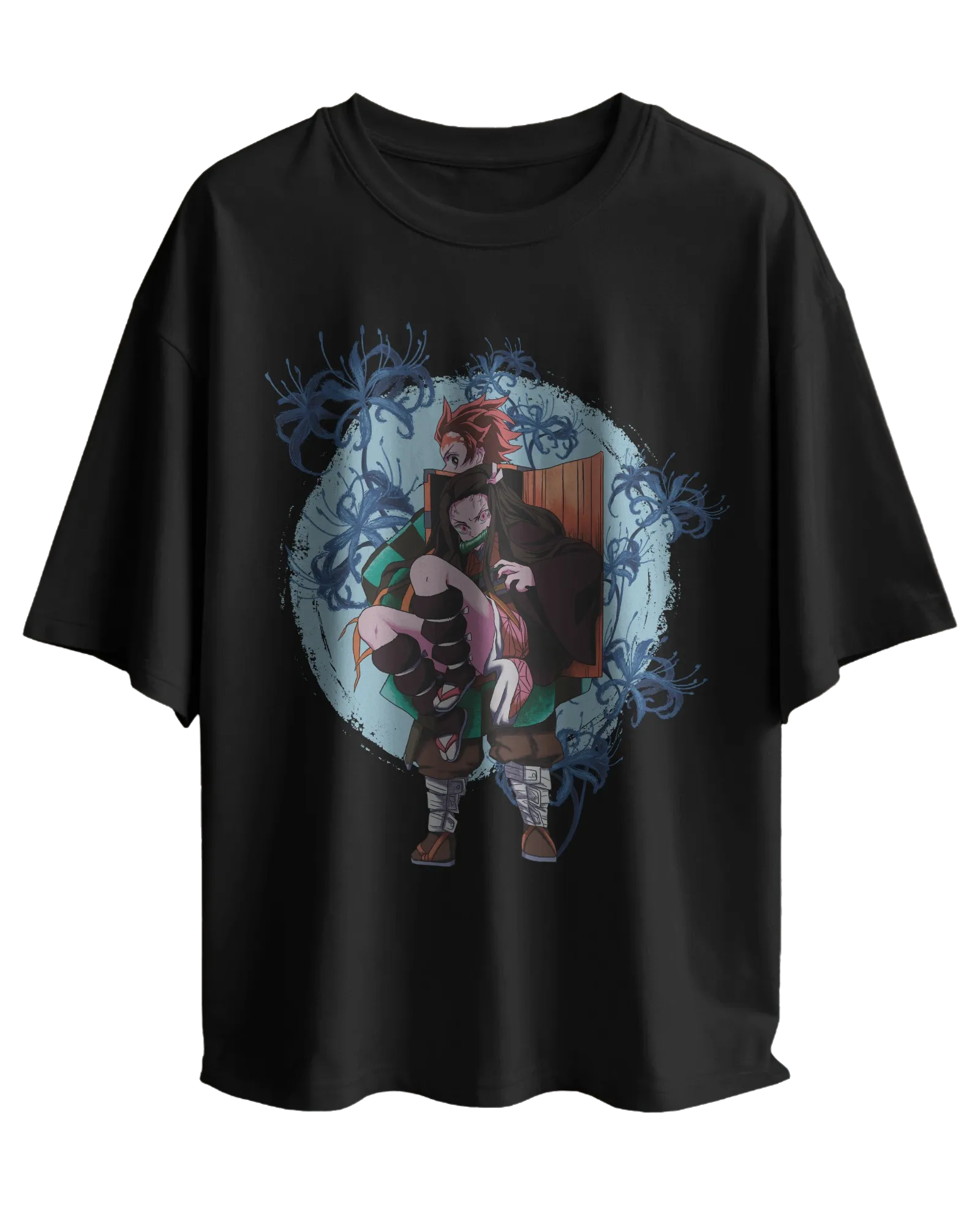 Tajiro and Nezuko - Demon Slayer Terry Oversized Tee
