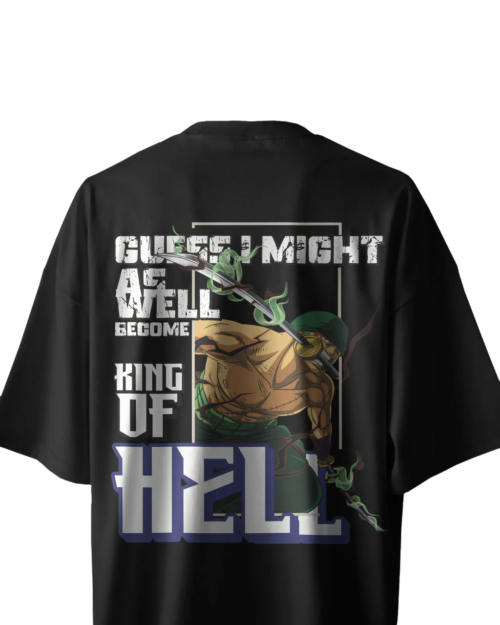 Zoro King of Hell - One Piece Terry Oversized Tee
