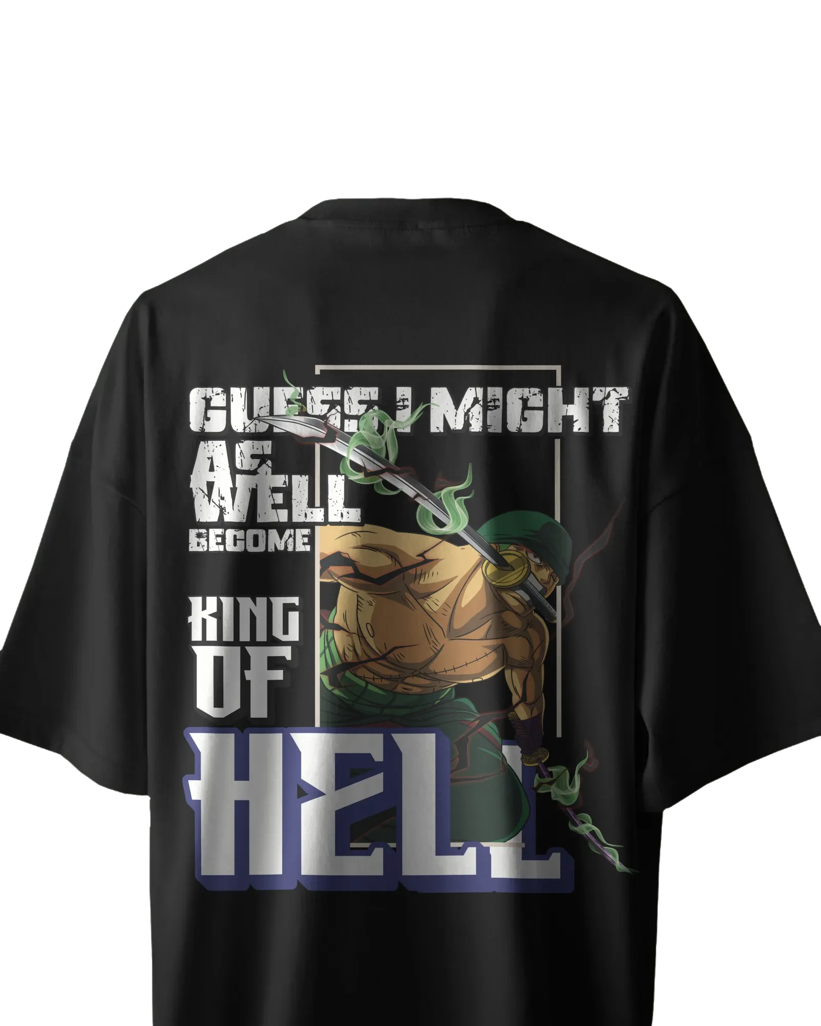 Zoro King of Hell - One Piece Terry Oversized Tee
