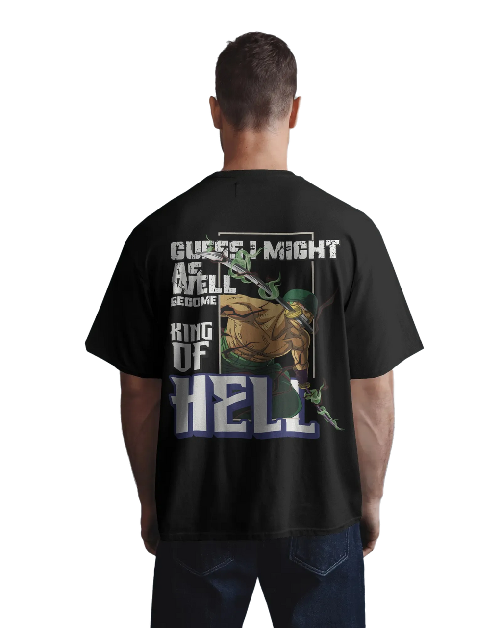 Zoro King of Hell - One Piece Terry Oversized Tee