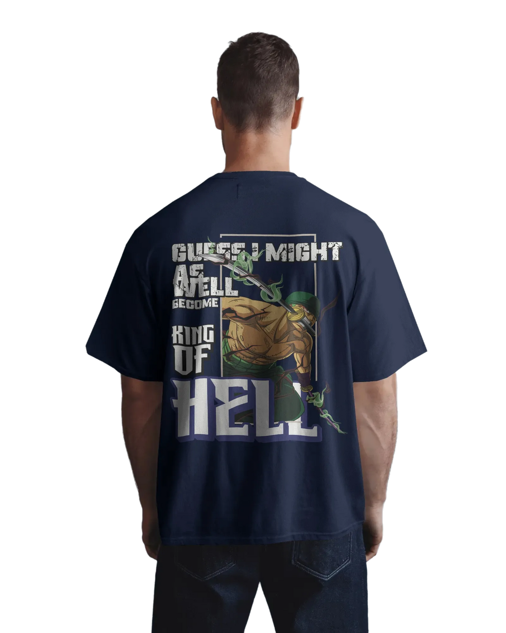 Zoro King of Hell - One Piece Terry Oversized Tee