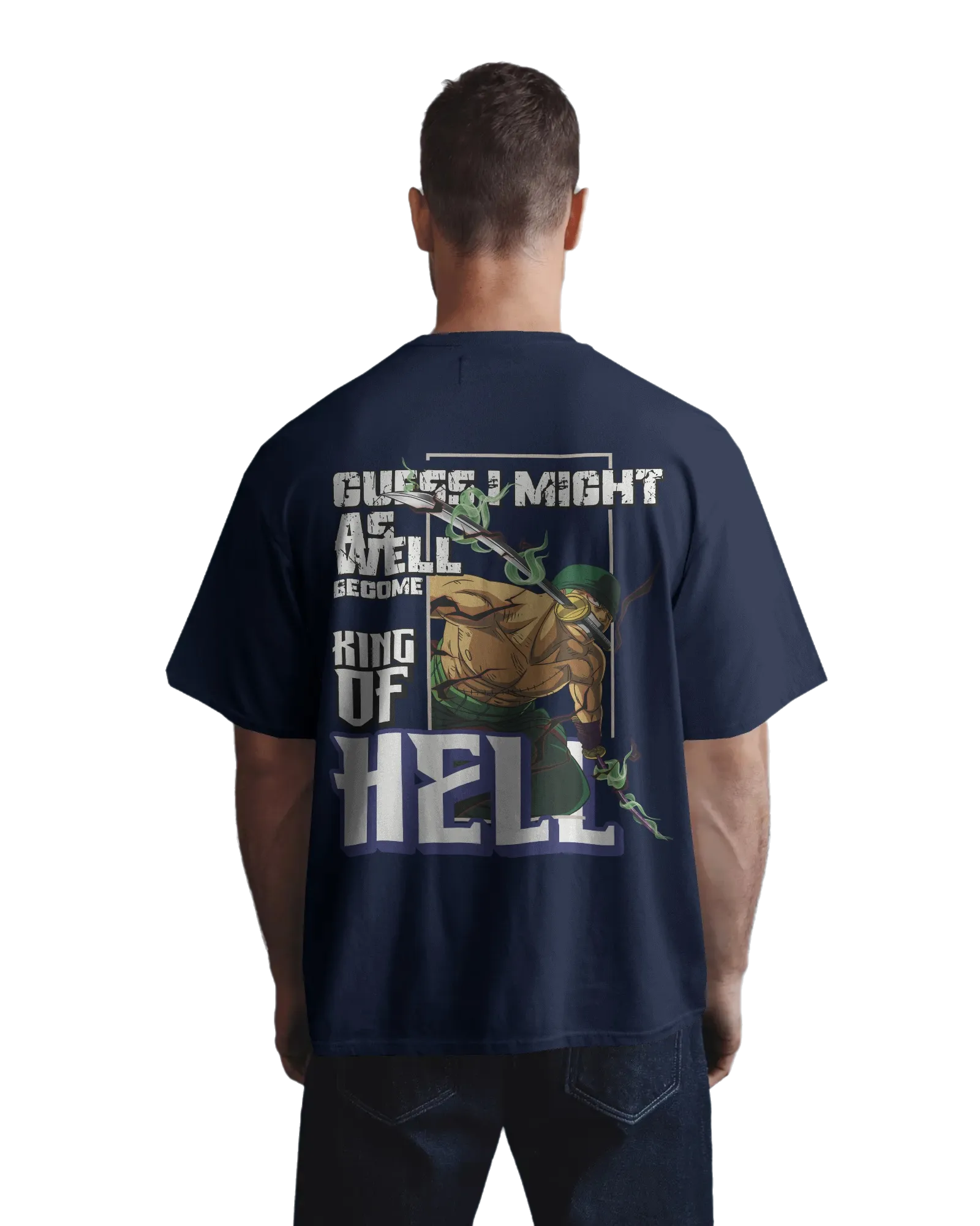 Zoro King of Hell - One Piece Terry Oversized Tee