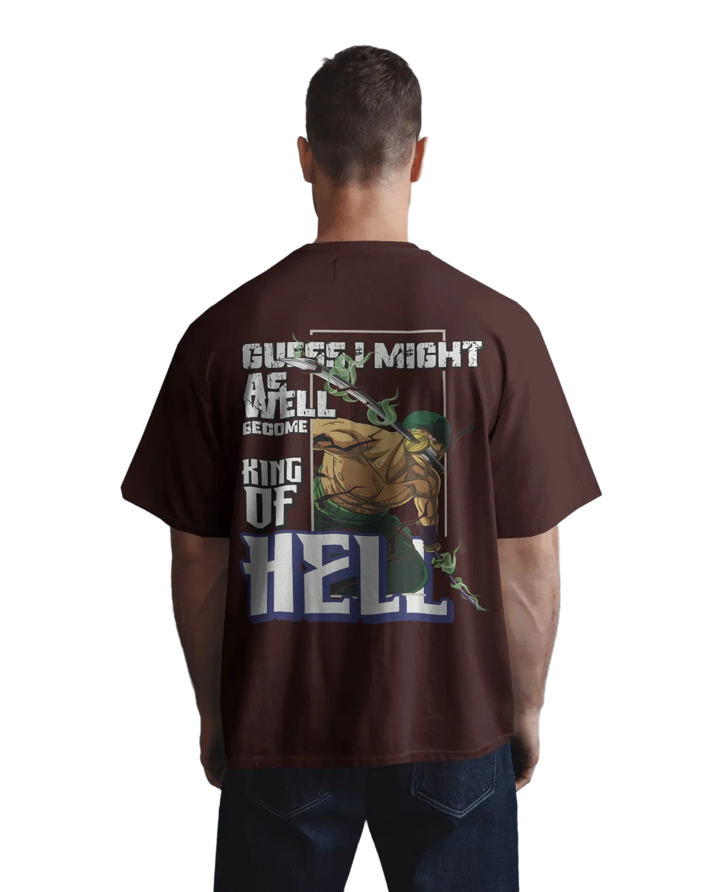 Zoro King of Hell - One Piece Terry Oversized Tee