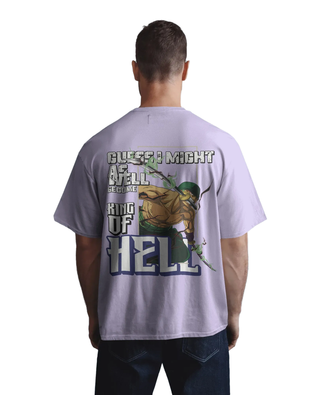 Zoro King of Hell - One Piece Terry Oversized Tee