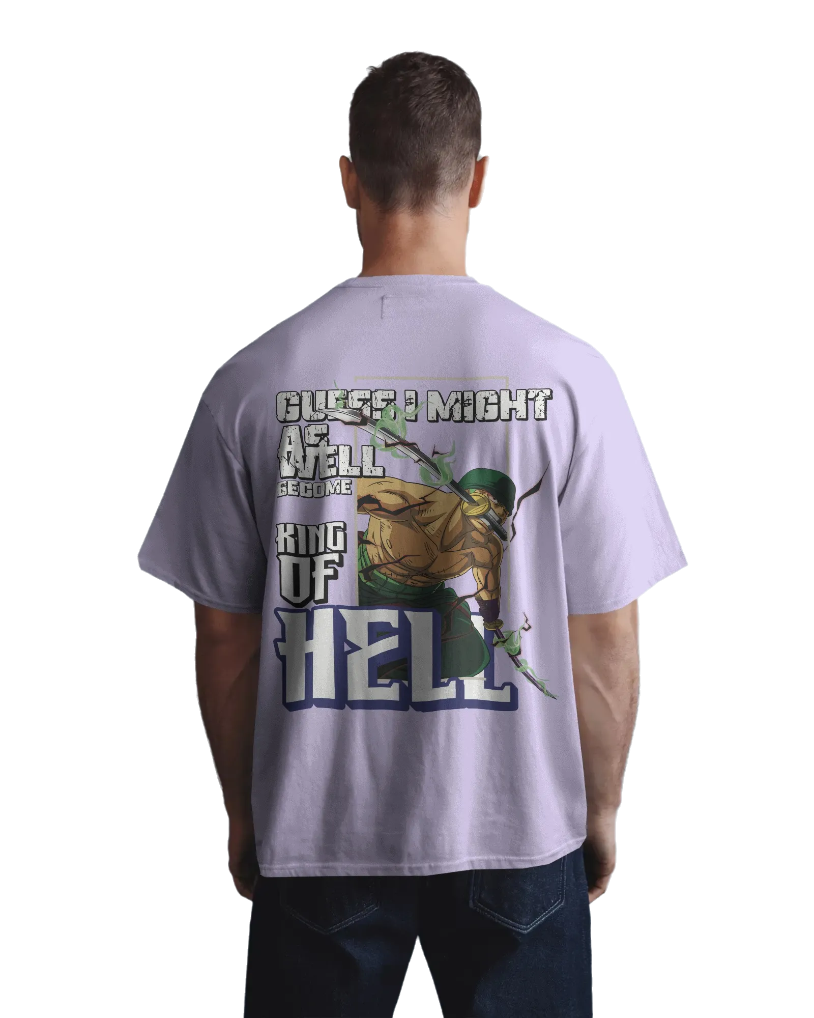 Zoro King of Hell - One Piece Terry Oversized Tee