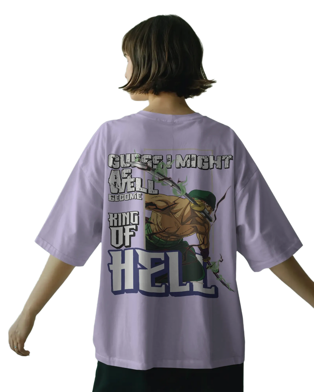 Zoro King of Hell - One Piece Terry Oversized Tee