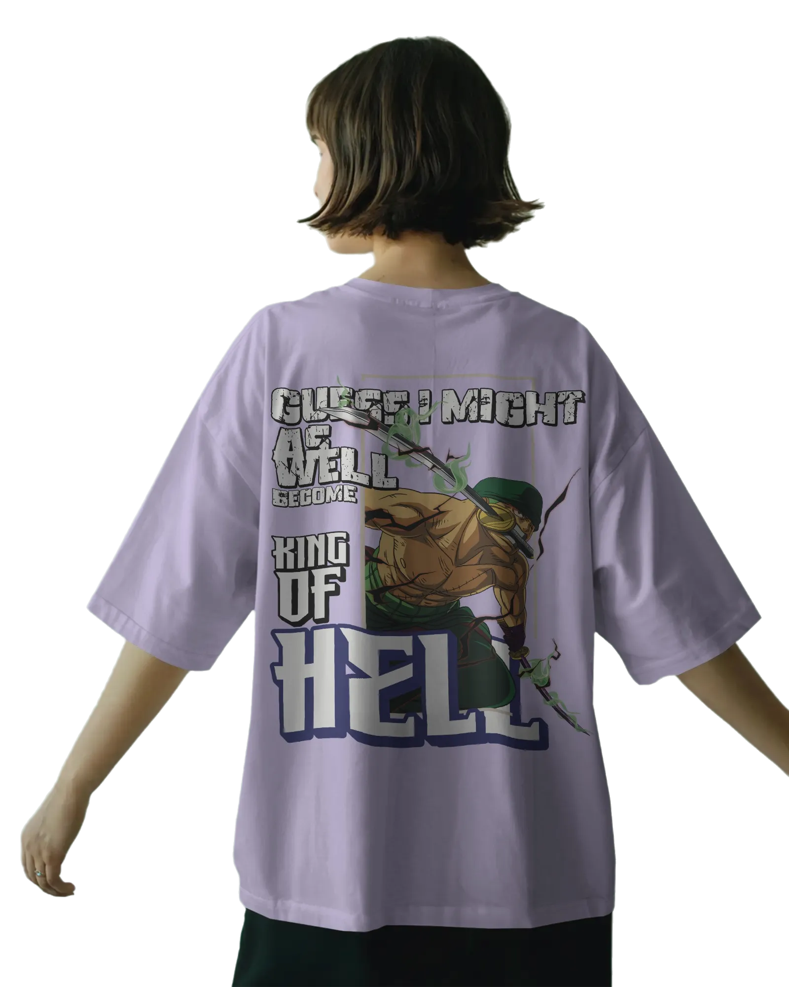 Zoro King of Hell - One Piece Terry Oversized Tee
