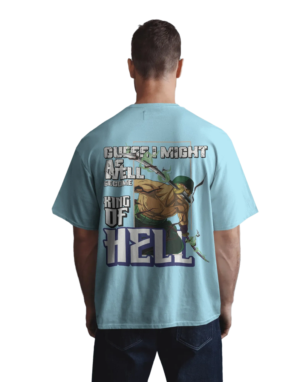 Zoro King of Hell - One Piece Terry Oversized Tee