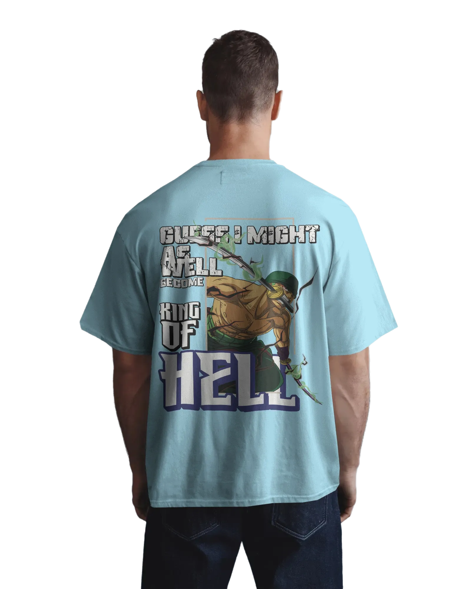 Zoro King of Hell - One Piece Terry Oversized Tee