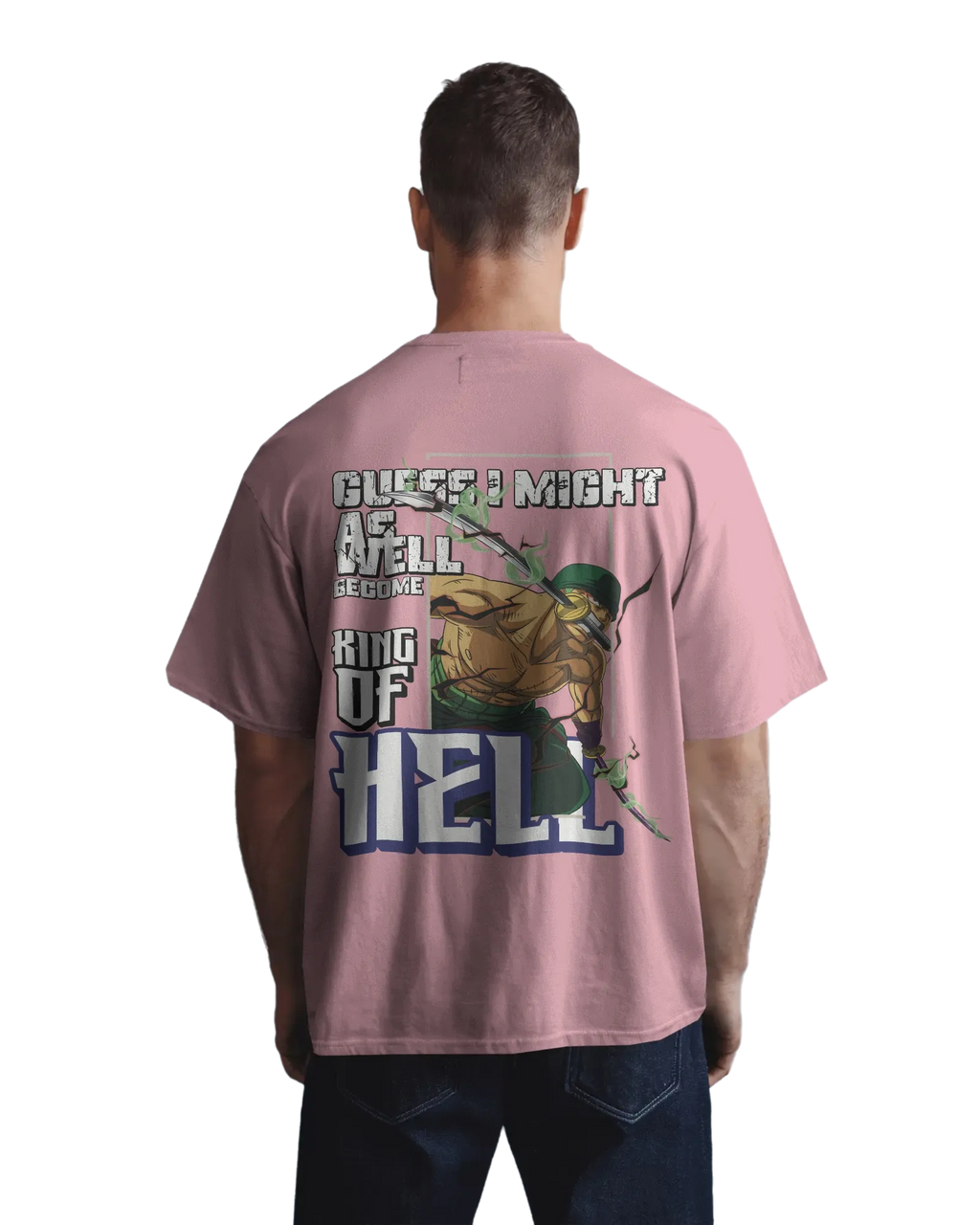 Zoro King of Hell - One Piece Terry Oversized Tee