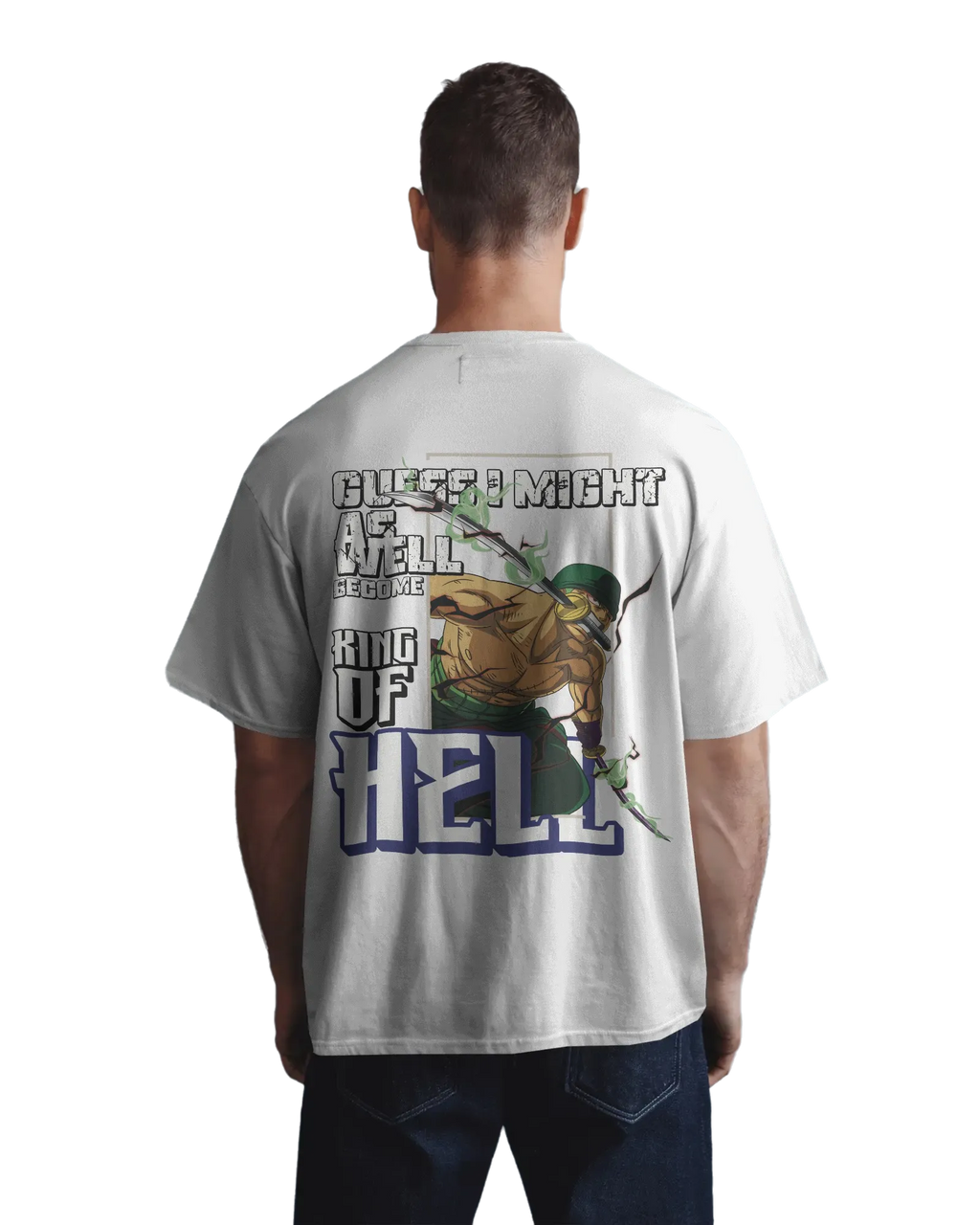 Zoro King of Hell - One Piece Terry Oversized Tee