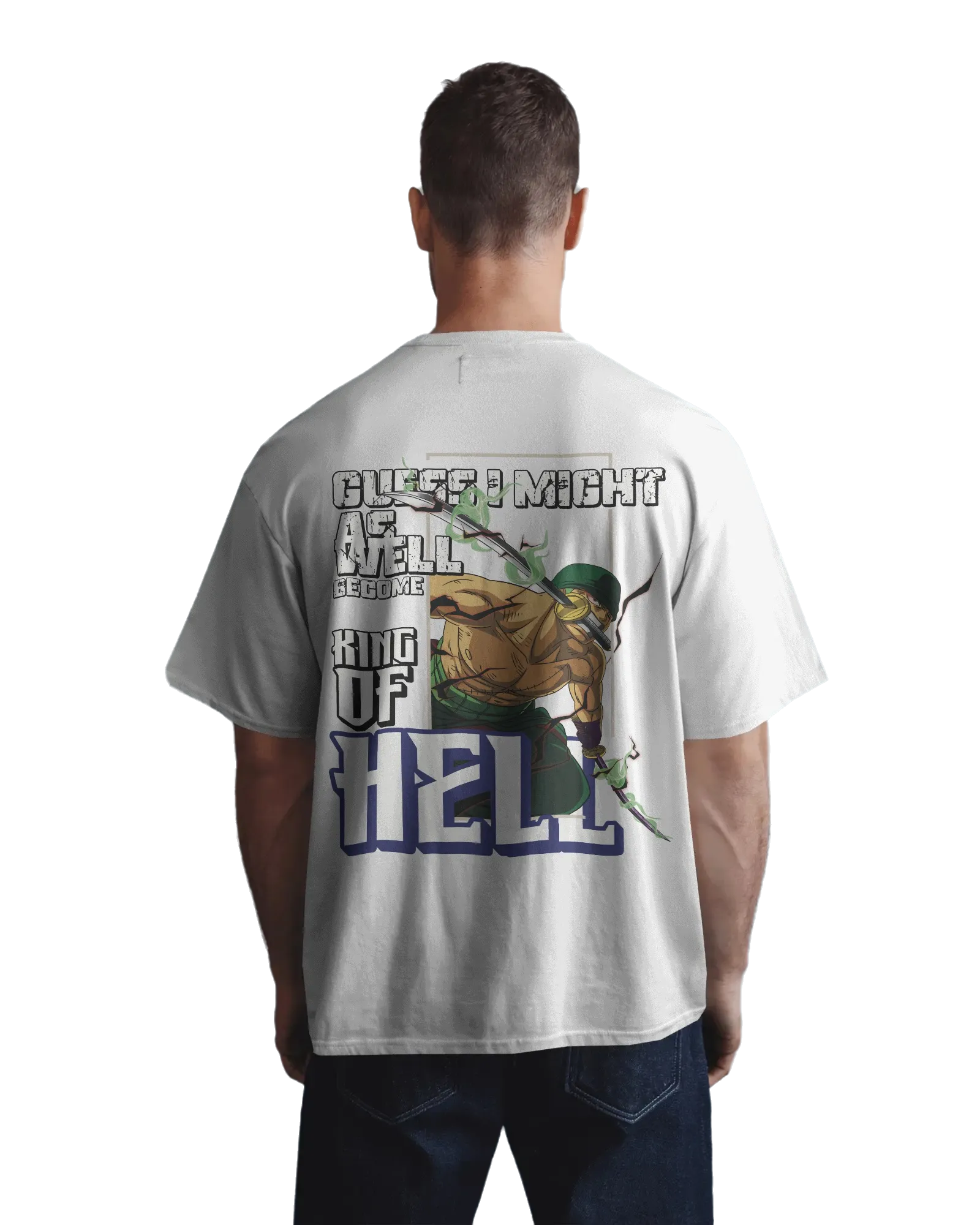 Zoro King of Hell - One Piece Terry Oversized Tee