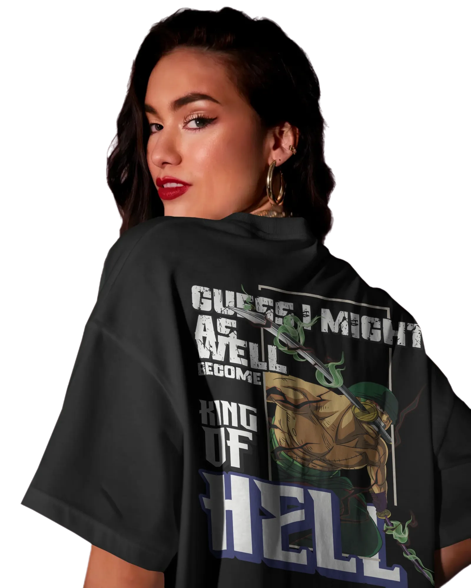 Zoro King of Hell - One Piece Oversized Classic T-Shirt
